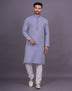 All Over Self Highlighted Thread work Soft Silk Kurta Pyjama Set