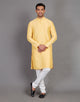 Soft Silk Plain Highlighted Kurta Pajama