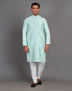 Simple Self Made Thread work Design Soft Silk Kurta Pyjama Set