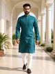Striped Patterned Cotton Kurta Pajama with Thread work