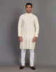 Raw Silk All Over Silver Bootis Kurta Pyjama Set