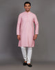 Raw Silk All Over Silver Bootis Kurta Pyjama Set