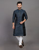 All Over Self Highlighted Thread work Soft Silk Kurta Set