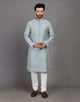 All Over Self Highlighted Thread work Soft Silk Kurta Set