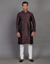 All Over Self Highlighted Thread work Soft Silk Kurta Set