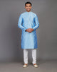 Self Floral Design Soft Silk Kurta Pajama Set
