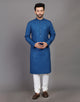 Simple Self Thread and Sequence Design Georgette Kurta Pyjama Set