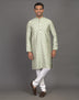 All Over Floral Weaving work Elegant Kurta Pyjama Set