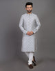 All Over Floral Weaving work Elegant Kurta Pyjama Set