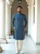Terrific Rama Self Design Cotton Kurta with Pajama