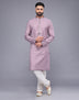 Self Imperial Patterned Party Wear Soft Silk Kurta Set