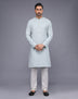 Self Imperial Patterned Party Wear Soft Silk Kurta Set