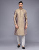 All Over Floral Bootis and Self Weaving Party Wear Soft Silk Kurta Set