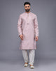 All Over Mica Print and Thread work Soft Silk Kurta Set