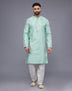 All Over Mica Print and Thread work Soft Silk Kurta Set