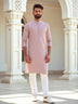 Self Floral Embroidery work Giza Cotton Kurta Pajama
