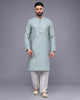 All Over Floral Weaving work Elegant Kurta Pyjama Set