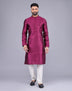 All Over Self Floral Design Soft Silk Kurta Pajama