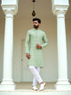 Pista Floral Ethnic Motifs Cotton Kurta Set
