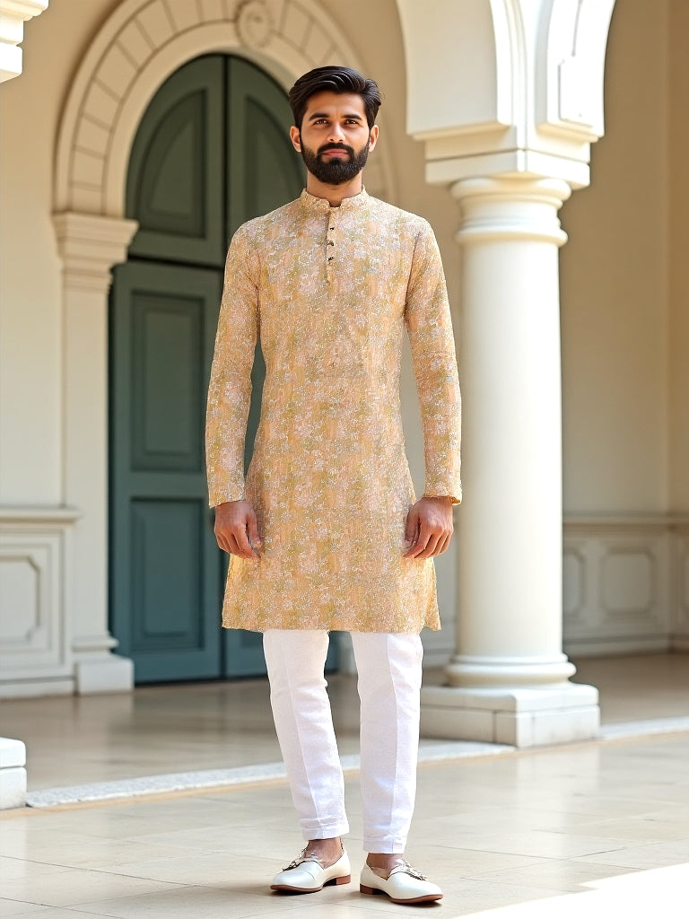 Cotton All Over Bel Buti Patterned Kurta Pyjama Set