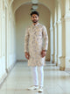 Cotton Digital Floral Printed Cream Kurta Set