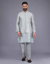 All Over Heavy Sequence work Milky Silk Kurta Jacket