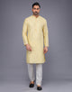 All Over Floral Design Thread Embroidery work Kurta Set