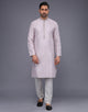 Self Floral Embroidery with Embellished work Kurta Set