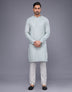 Stylish Floral Brocade Design Thread Work Georgette Kurta Pajama