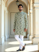 Pastel Green Graphic Print Cotton Silk Kurta