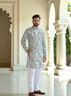 Green Botanical with Animal Printed Cotton Kurta