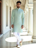 Radiant Cream Floral Print Cotton Blended Kurta