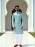 Cotton Light Green Digital Print Stylish Kurta