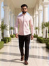 Classy Rust Coloured Geometric Print Glaxo Cotton Short Kurta