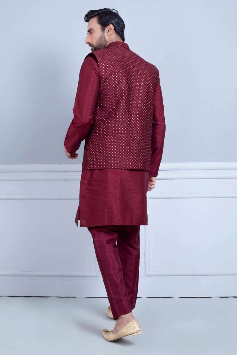 Rawsilk Stylish Sequence Kurta Jacket