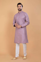 Soft Silk Fabric With All Silver Zari Work Kurta Set