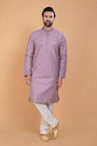 Soft Silk Fabric With All Silver Zari Work Kurta Set