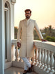 Gold All Over Rich Zardosi with Stones work Tussar Fabric Sherwani