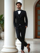 Designer Black Solid Polynosic Cutdana work Party Wear Suit