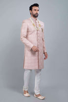 Onion Jacquard With Sequence Work Sherwani Set