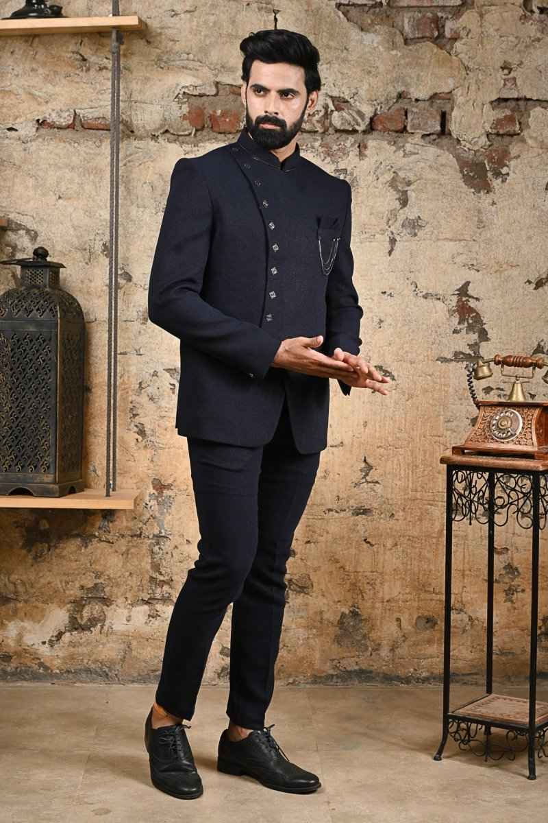 Navy Blue Stylish Bandhagala For Party Wear