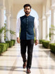 Rama Coloured Textured Polynosic Plain Waist Coat