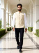 Pista Colour Textured Polynsic Waist Coat