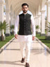 Mehendi Self Design Lucknowi Chikankari work Waist Coat