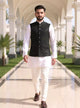 Mehendi Self Design Lucknowi Chikankari work Waist Coat
