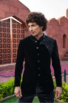 Velvet Stylish Designer Bandhgala Suit