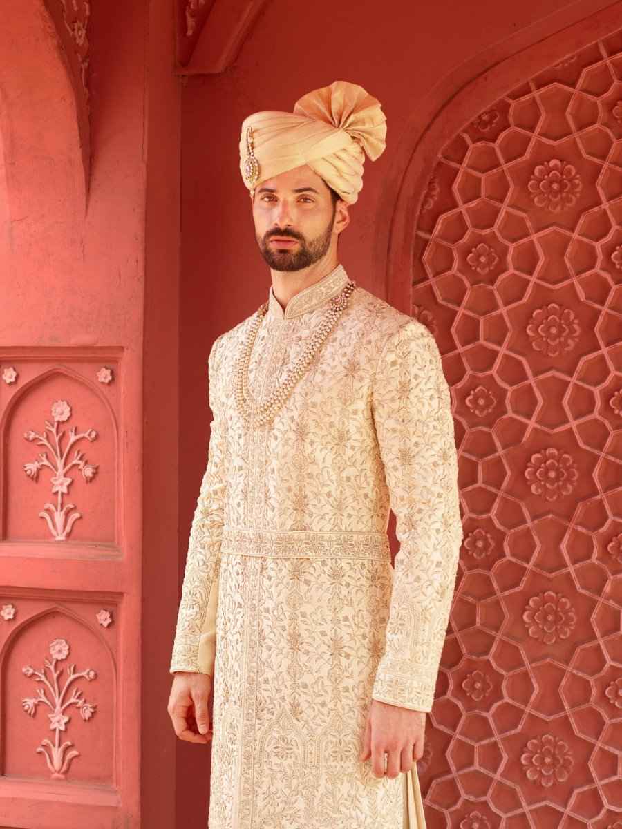 All Over Zardosi & Cutdana Premium Designer Wedding Sherwani