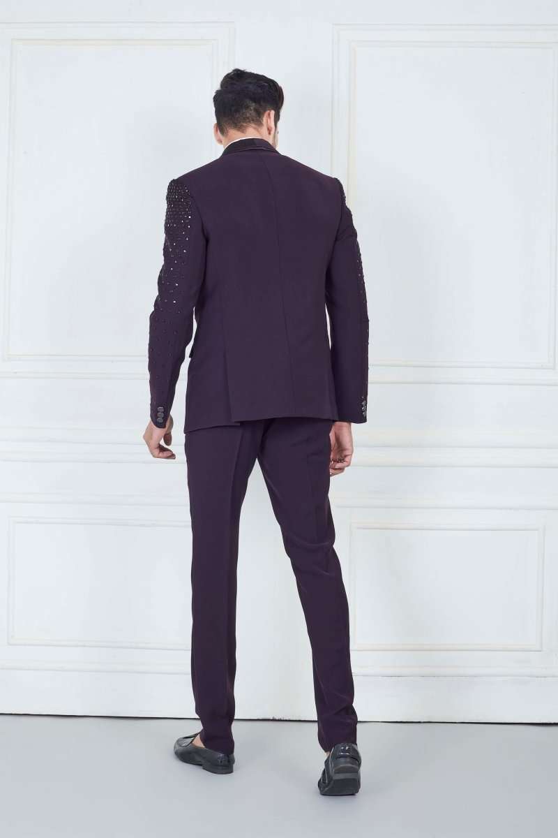 Purple Designer Tuxido Suit