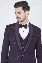 Purple Designer Tuxido Suit