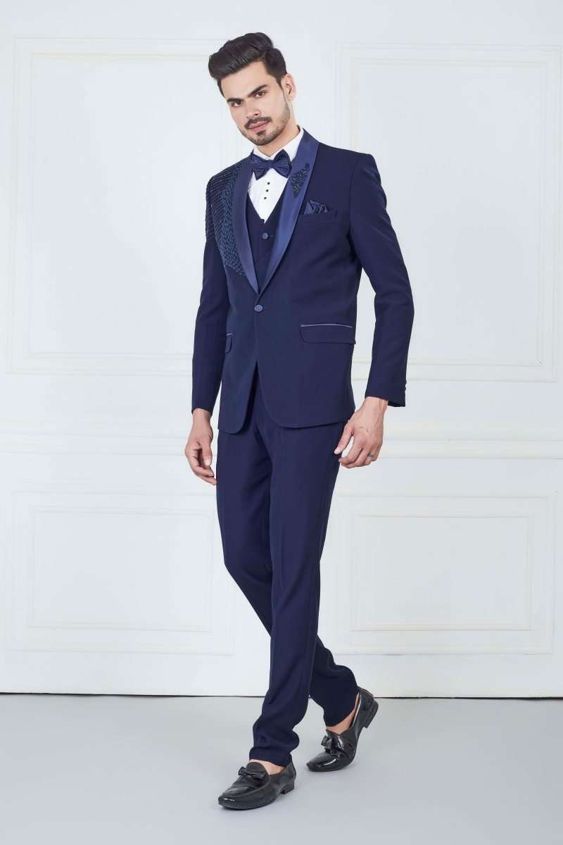 Navy Blue Stunning Party Style Designer Suit